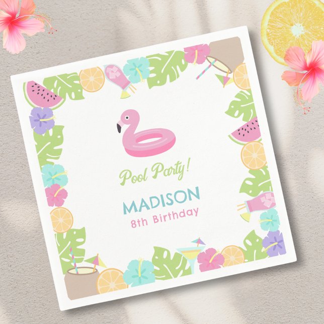 Girl Pool Party Serviette (Von Creator hochgeladen)