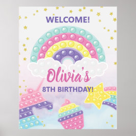 Girl Pop It Fidget Geburtstagsparty Poster