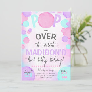 Girl-Pop über Blase Einladung