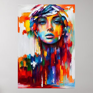 Girl-Portrait of Elegance Poster