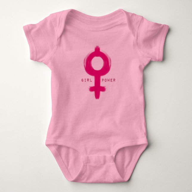 Girl Power Baby Strampler (Vorderseite)