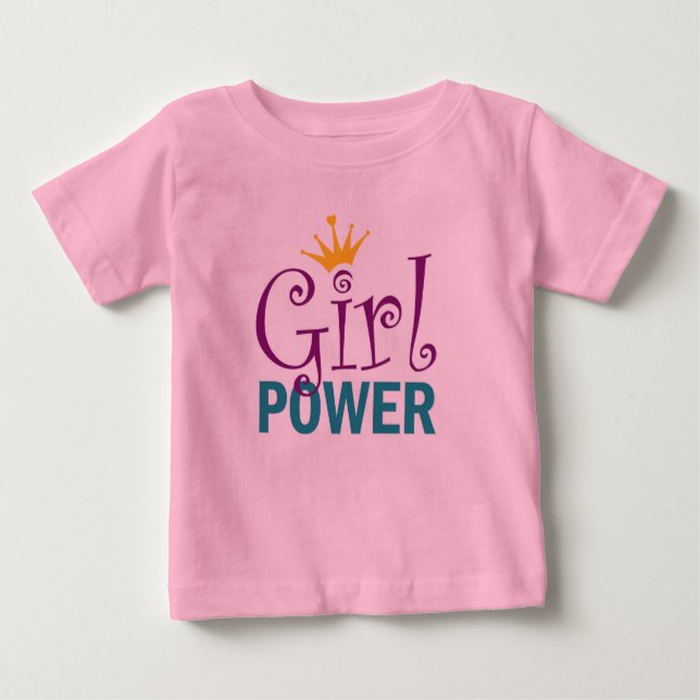 Girl-Power Baby T-shirt (Vorderseite)