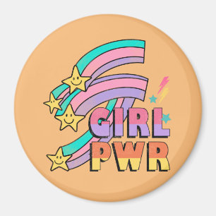 Girl Power Bleib Weird 90er Stil Magnet