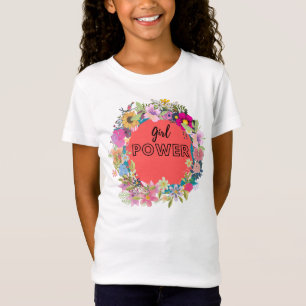Girl-Power-Blumendesign T-Shirt