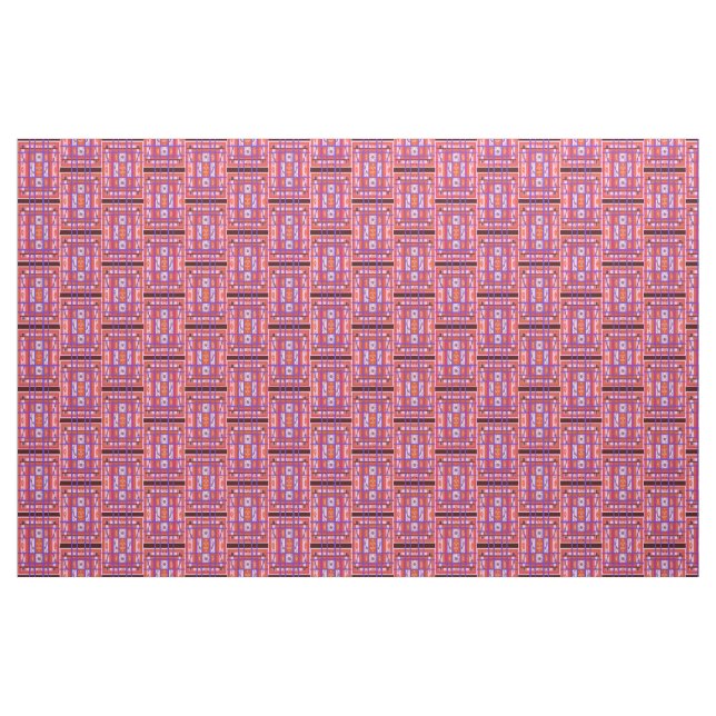 Girl Power Curvy Karierte Abstrakte Folkloregewebe Stoff (Yard (91,4 cm))