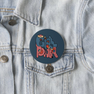 Girl Power Dark Version Button