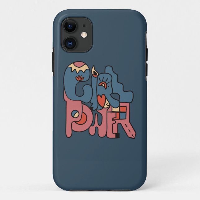 Girl Power Dark Version Case-Mate iPhone Hülle (Rückseite)