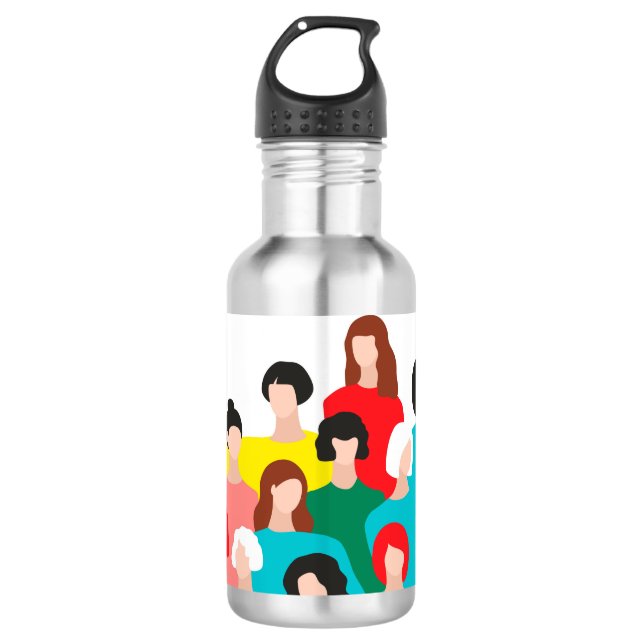 Girl-Power Edelstahlflasche (Vorderseite)