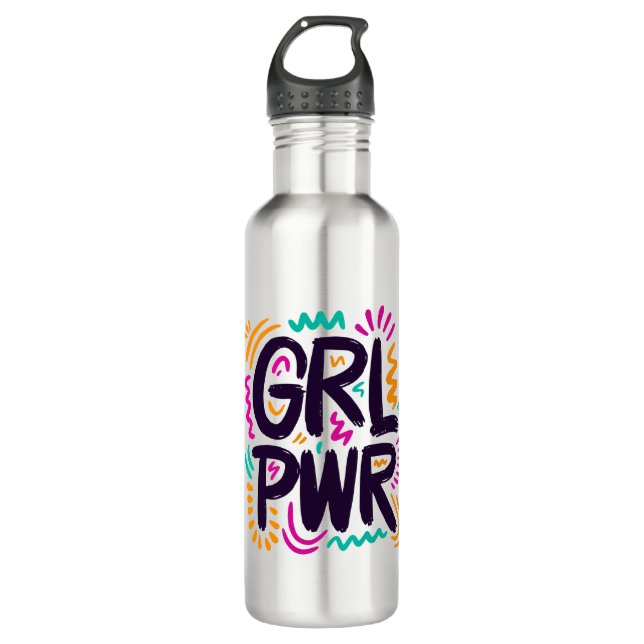 Girl-Power Edelstahlflasche (Vorderseite)