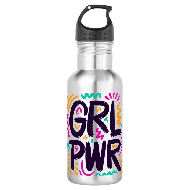 Girl-Power Edelstahlflasche (Vorderseite)