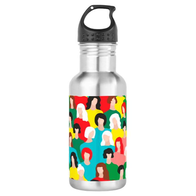 Girl-Power Edelstahlflasche (Vorderseite)