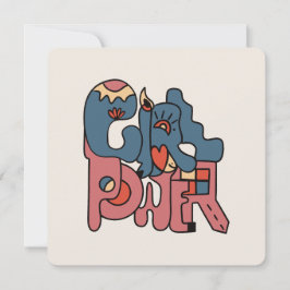 Girl-Power Feiertagskarte