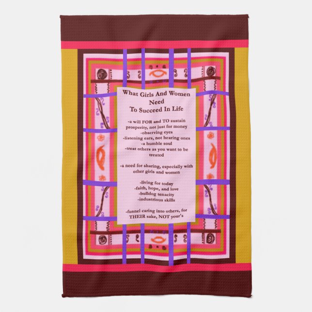 Girl Power Female Erfolg Küchentuch (Vertikal)