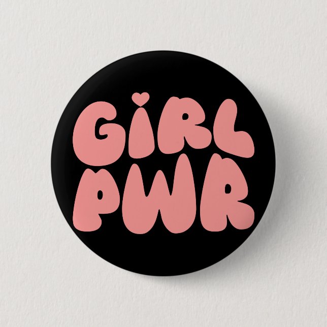 Girl Power Feminist Button (Vorderseite)