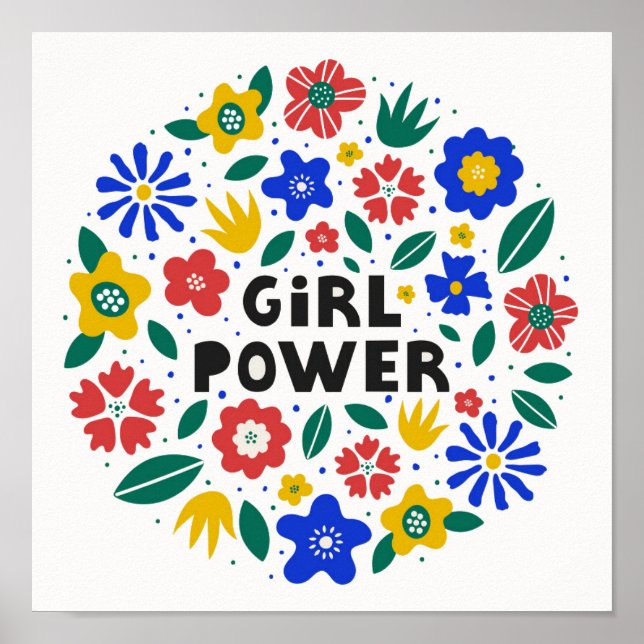 Girl Power Feminist Equality Poster (Vorne)