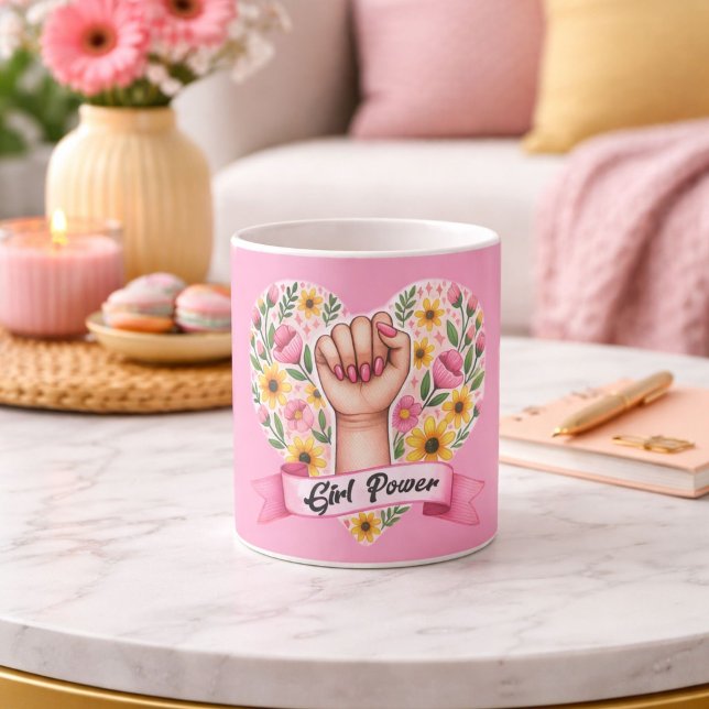 Girl Power Feminist Kaffeetasse (Von Creator hochgeladen)
