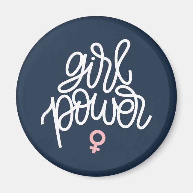 "Girl Power" Feminist Themed Magnet (Vorne)