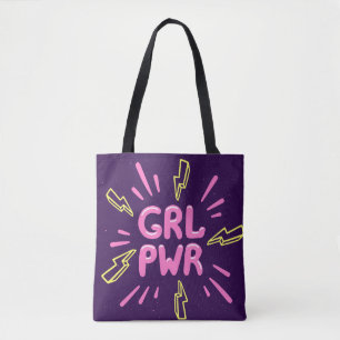 Girl Power feministischer Slogan, violetter Hinter