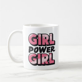 Girl-Power: Fette Typografie - Stärkung der grafis Kaffeetasse