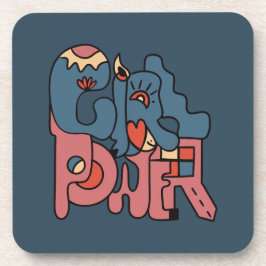 Girl-Power Getränkeuntersetzer