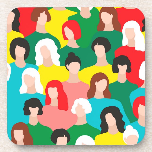 Girl-Power Getränkeuntersetzer (Vorderseite)