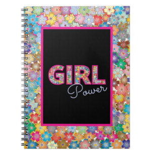 Girl-Power Girl-farbige Blumengeschenke für sie Notizblock