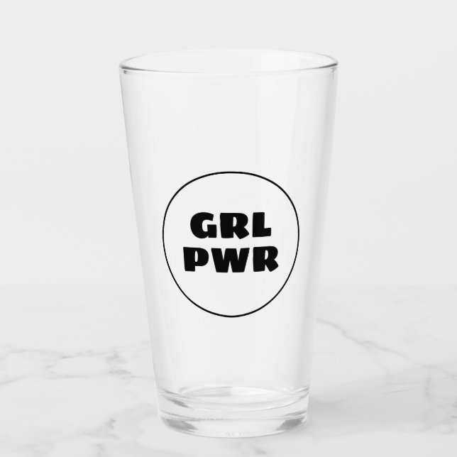 Girl-Power Glas (Vorderseite)