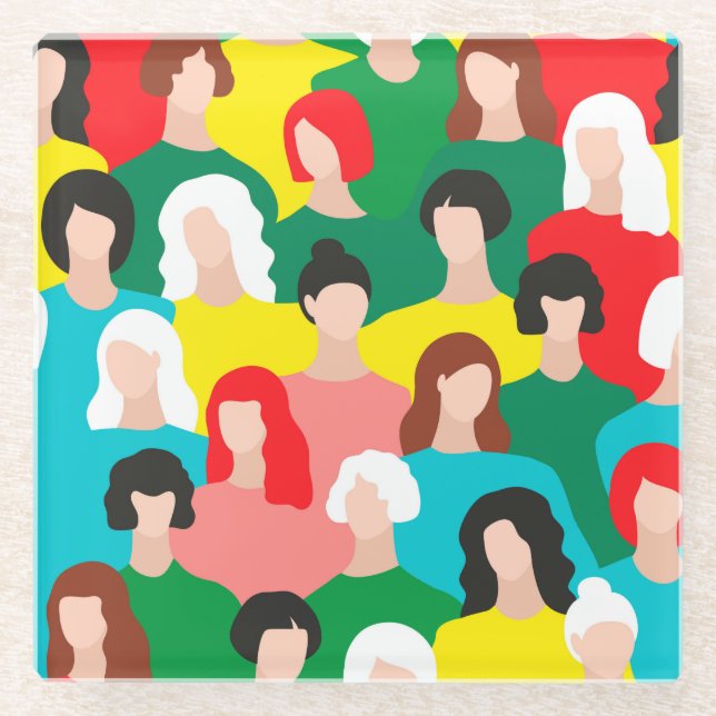 Girl-Power Glasuntersetzer (Vorderseite)