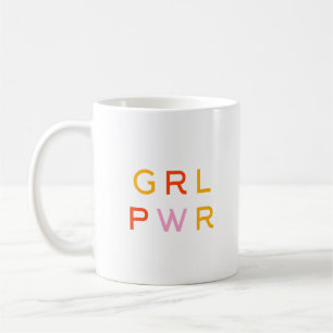 Girl-Power   GRL PWR   Moderner Feminist   Minimal Kaffeetasse