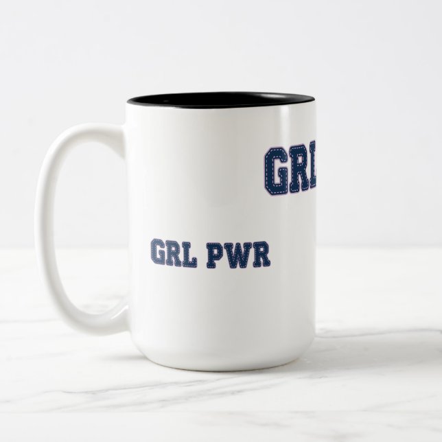 Girl Power - GRL PWR Zweifarbige Tasse (Links)