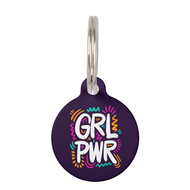 Girl-Power Haustiermarke (Vorderseite)