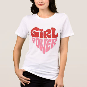 Girl-Power Herzdesign Tri-Blend Shirt