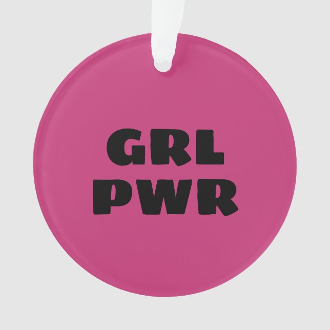 Girl Power Keramik Ornament (Vorderseite)