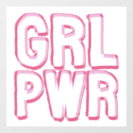 Girl Power - Lettering Fensteraufkleber
