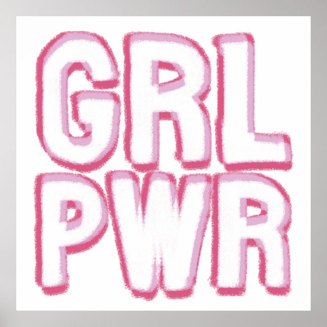Girl Power Lettering Poster (Vorne)