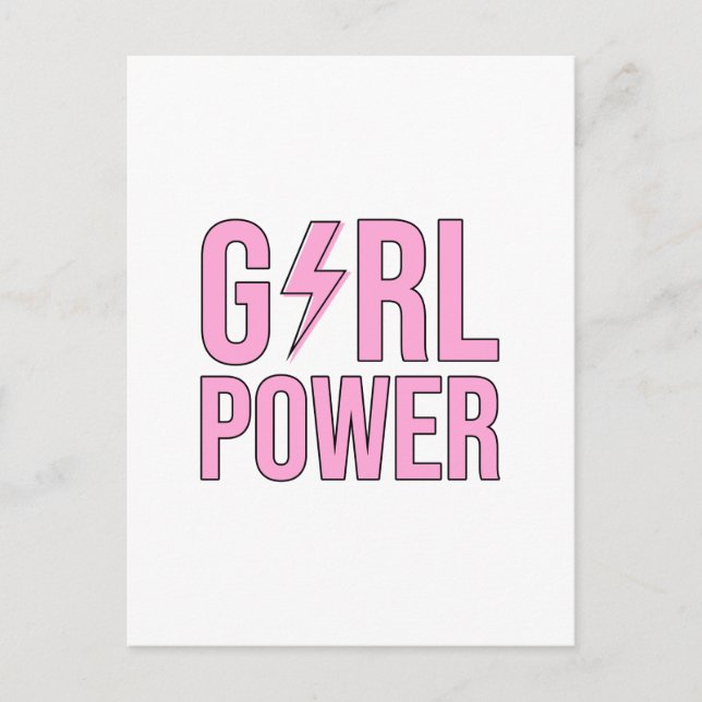 Girl Power Lightning Postkarte (Vorderseite)