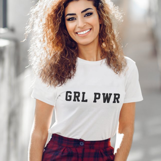 Girl-Power | Modern Feminist Bold GRL PWR T-Shirt (Von Creator hochgeladen)