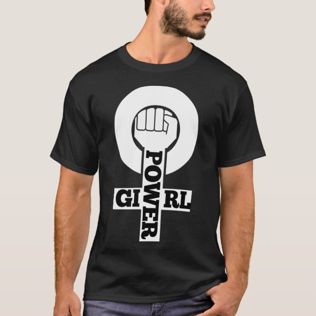 Girl Power Niedlich Thong Feminist Power T-Shirt (Vorderseite)
