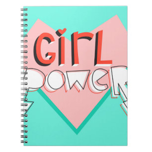 Girl-Power. Niedliches Design mit brillantem grafi Notizblock