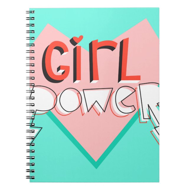 Girl-Power. Niedliches Design mit brillantem grafi Notizblock (Vorderseite)