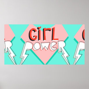 Girl-Power. Niedliches Design mit brillantem grafi Poster
