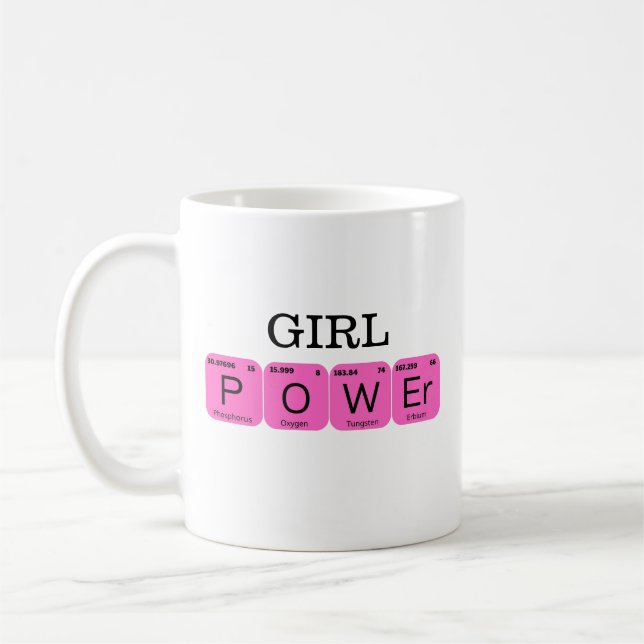 Girl-Power Periodic Tablets Kaffeetasse (Links)