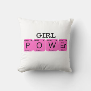 Girl-Power Periodic Tablettenelement Kissen