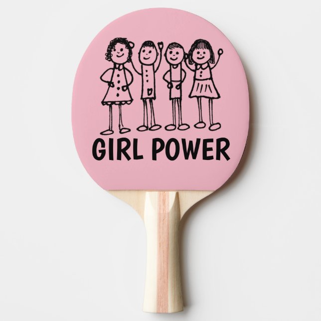 GIRL POWER Ping Pong Paddles Tischtennis Schläger (Vorderseite)