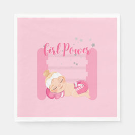 Girl-Power pink Serviette