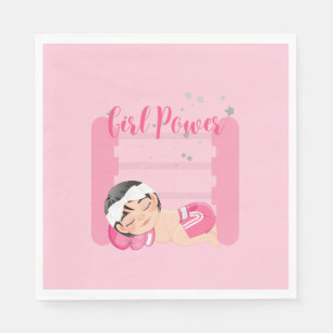 Girl-Power pink Serviette