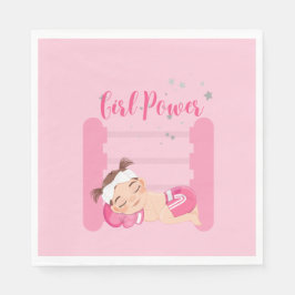 Girl-Power pink Serviette