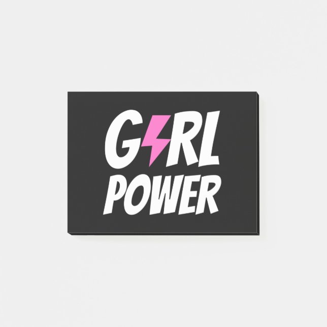 Girl-Power Post-it Klebezettel (Vorderseite)