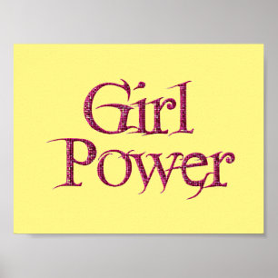 Girl Power Poster, gelb Poster