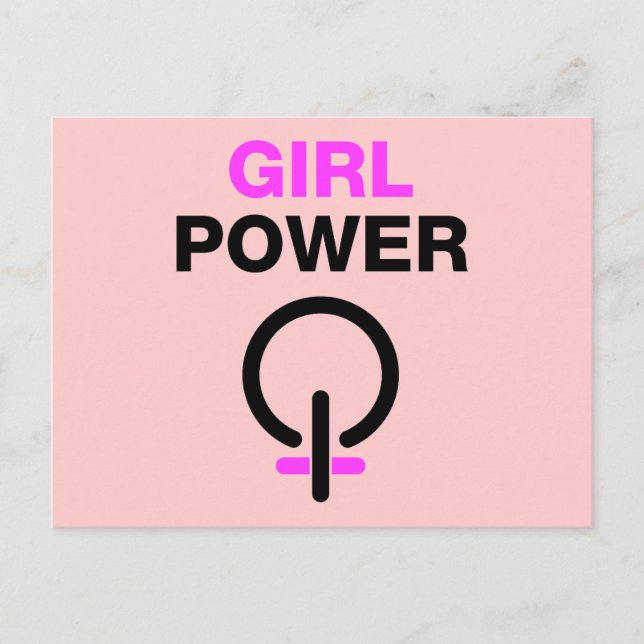 Girl-Power Postkarte (Vorderseite)